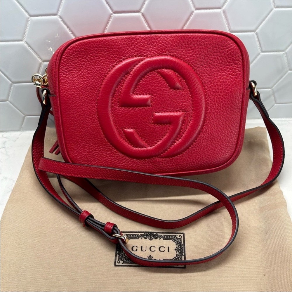 Red Gucci Disco Bag GG 💋